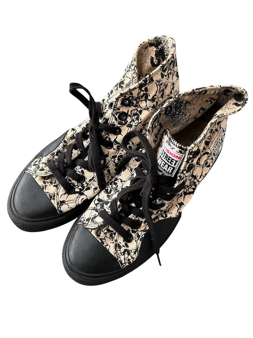 Vision Street Wear Punkskull High-Top Canvas Sneakers 1986 - size 10